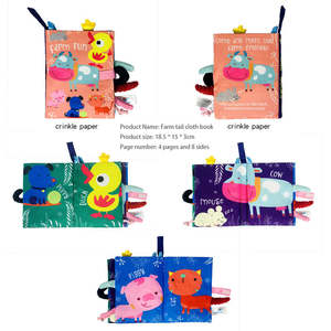 Libro de tela suave de animales <span class=keywords><strong>para</strong></span> bebé, juguete de tela suave <span class=keywords><strong>para</strong></span> bebé, gran oferta - Product Image 4