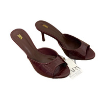 ZA Foreign Trade Nouvelle collection Printemps 2026 Sandales pour femmes noires à bout ouvert, à enfiler, à bride unique, à talons aiguilles et ouvertes à l'arrière