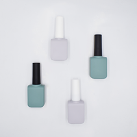 10ml en vrac OEM ODM carré personnalisé Nail Art couche de finition vide Uv Gel polonais bouteille en verre conteneur avec brosse