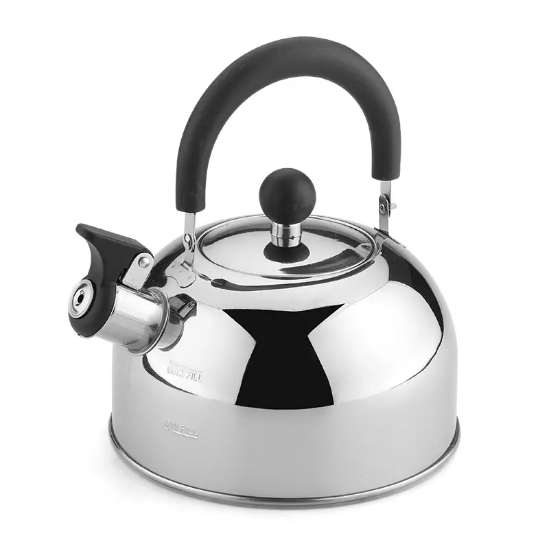 New Design Stainless Steel Safety Lid Whistle Spout Kettle Electromagnetic Gas Stove Boiling Kettle