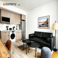 Ensemble de meubles modernes pour hôtel, appartement, villa, chambre d'hôtes, hall, espace public, en contreplaqué, comprenant canapé de chambre, table basse et armoire murale