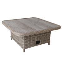 Ensemble de canapé d'angle moderne et élégant en aluminium avec table à fonction de levage pour l'extérieur, hôtel, salle à manger, villa, style de loisirs, mobilier de jardin
