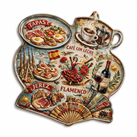 Plaque murale en métal découpée à l'emporte-pièce, décor vintage personnalisé pour bar et café, style Espagne, en aluminium gaufré 3D, vente en gros, prix d'usine