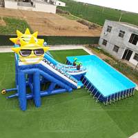 Support d'eau gonflable géant, pour l'extérieur, piscine, jeux d'eau pour enfants, large, pour adultes, vente en gros