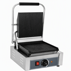 เตาปิ้งย่างไฟฟ้าแบบหัวเดียว 220V สำหรับทำแซนวิช เบอร์เกอร์ สเต็ก เหมาะสำหรับร้านกาแฟ ร้านอาหาร และครัว - Product Image 1