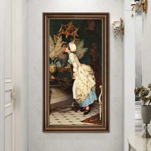 Reproducción de Arte de Pared Retro: Pintura al Óleo de Retratos de Figuras de la Corte Francesa de Calidad Museo, Hecha a Mano sobre Lienzo, para Pasillos de Hotel - Product Image 4