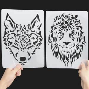 Pochoirs de peinture animalière personnalisés découpés au laser pour la peinture en aérosol fabrication de pochoirs d'artisanat adhésifs en plastique réutilisables - Product Image 1