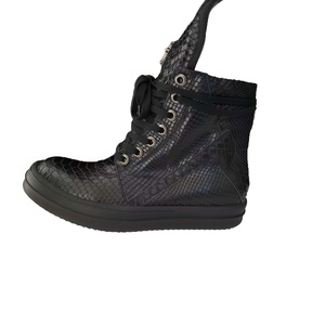 Botas de Media Caña de Cuero Genuino Retro para Hombre, Diseño RO25 con Patrón de <span class=keywords><strong>Serpiente</strong></span>, Transpirables, Impermeables, que Aumentan la Estatura - Product Image 5