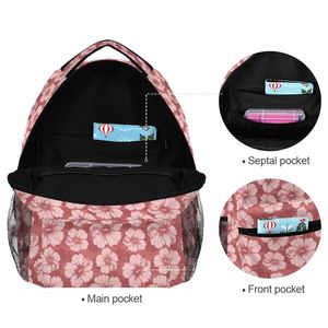 <span class=keywords><strong>Zaino</strong></span> Casual da <span class=keywords><strong>Donna</strong></span> per Studentesse e Ragazze Adolescenti con Design Hibiscus <span class=keywords><strong>Rosso</strong></span> Hawaiano, Personalizzabile per Viaggi e Attività all'Aperto - Collezione Ritorno a Scuola - Product Image 6