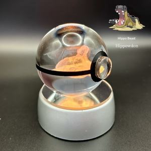 Venta Directa <span class=keywords><strong>de</strong></span> Fábrica, Poké Ball con Patrón <span class=keywords><strong>de</strong></span> Robot <span class=keywords><strong>de</strong></span> <span class=keywords><strong>Pokémon</strong></span>, Bola <span class=keywords><strong>de</strong></span> Cristal Grabada en 3D, Lámpara Nocturna, Regalo - Product Image 3