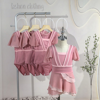 Couleurs personnalisées Logo Etiquette rose Bonne qualité Performance Trainingwear pour danseuse de ballet