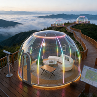 Tente Dôme de Glamping en Polycarbonate Légère, Économique et Durable pour Extérieur, Effet Ciel Étoilé