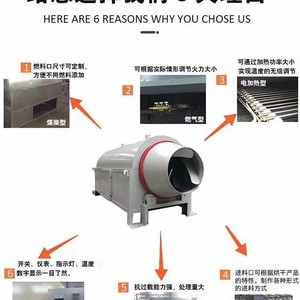 Rotary <b>Drying</b> <b>Equipment</b> Electric Heating 5000 W 380 V Stainless Steel Food Processing - Product Image 4