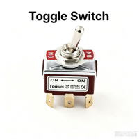 Interruptor de Palanca de 4 Pines 15A ON/OFF, 6A 250V, IP14, Conexión Sólida 3P, Funcionamiento Preciso para Dispositivos Generales