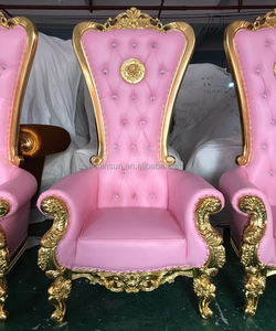 Sillones de Pedicura de Belleza, Muebles de Salón de Lujo, Sillones de Masaje para Spa de Pies, Sillón Tipo Trono Rosa - Product Image 5