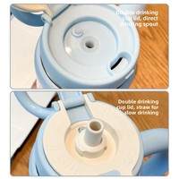 Bouteille d'eau portable isotherme en acier inoxydable 316 pour enfants, sans BPA, anti-fuite, pour l'école et l'extérieur, motifs de dessins animés, pour boissons chaudes/froides, 6-12 ans