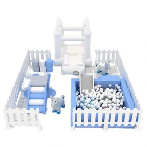 Structure de jeu gonflable commerciale intérieure pour enfants, populaire, avec piscine à balles en vinyle, pour écoles, centres commerciaux et salles de jeux LB- - Product Image 5