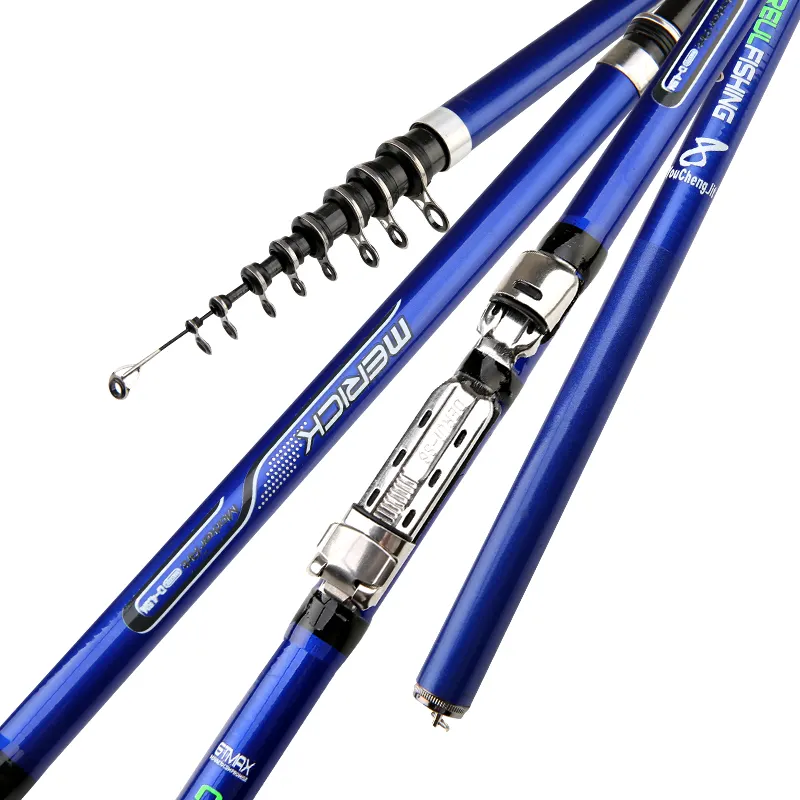 3.6M 4.5M 5.4M 6.3M carbon fiber Power Telescopic Rock Fishing Rod