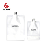 Sachets en plastique réutilisables personnalisés avec logo, pochettes à bec verseur pour liquides avec buse d'aspiration, pochettes verticales pour lotion cosmétique