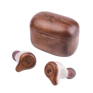 GlobalCrown Wooden TWS Bluetooth V5.0 Wireless Stereo Hybrid Portable Earbuds
