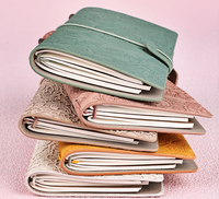 Carnet de voyage vintage en dentelle - Journal en cuir gaufré A6, agenda rétro portable pour femmes
