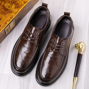 Chaussures en cuir, chaussures décontractées, baskets habillées tendance, mocassins de bureau, chaussures Oxford en cuir, chaussures décontractées habillées - Product Image 3