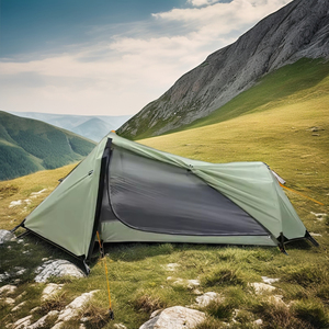 <span class=keywords><strong>Tente</strong></span> <span class=keywords><strong>tunnel</strong></span> étanche portable pour 2 personnes pour le camping en plein air poteaux en fibre de verre en aluminium coupe-vent en tissu de <span class=keywords><strong>coton</strong></span> - Product Image 2