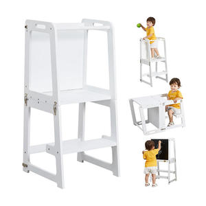 Torre De Aprendizaje Montessori plegable Torre De aprendizaje para niños muebles De madera plegables ayudante De cocina taburete para niños - Product Image 1