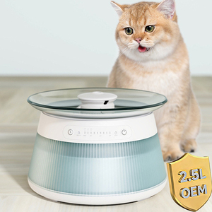 <span class=keywords><strong>Fontaine</strong></span> <span class=keywords><strong>à</strong></span> <span class=keywords><strong>eau</strong></span> intelligente pour chat en verre 3,5 L avec capteur, sans filtre, séparation des eaux usées, batterie sans fil 4000 mAh, OEM ODM - Product Image 1
