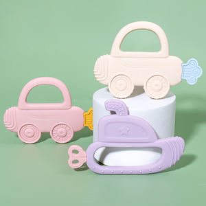 BPA ücretsiz gıda sınıfı silikon bebek diş kaşıyıcı yumuşak sesli oyuncak çiğneme yatıştırıcı sakız masaj oyuncak 0-24 ay için - Product Image 6