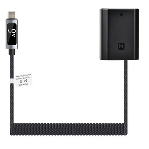 Batterie factice NP-FZ100 FZ100 avec Type-C et LED pour appareils photo Sony Alpha <span class=keywords><strong>A6600</strong></span> <span class=keywords><strong>A7C</strong></span> FX3 A7III A7IV A7R3 A7R IV, A7SIII A9 A9R A9S - Product Image 1