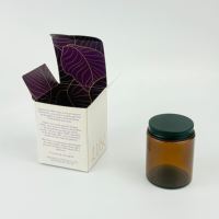 Boîte d'emballage de luxe personnalisée pour bougies avec impression de logo en feuille d'or, boîte cadeau en carton blanc pour bougies parfumées