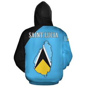 Sweat-shirt personnalisé unique <span class=keywords><strong>2022</strong></span>, drapeau <span class=keywords><strong>des</strong></span> îles <span class=keywords><strong>des</strong></span> Caraïbes, Sainte-Lucie, sweat-shirt avec impression de <span class=keywords><strong>carte</strong></span>, sweat-shirt à capuche, vêtements en gros - Product Image 3