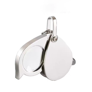 Aangepast Logo Vergrootglas Metalen Sleutelhanger Mini 30x Opvouwbare Sleutelhanger <span class=keywords><strong>Loupe</strong></span> Dagelijks Handvergrootglas Gereedschap - Product Image 5