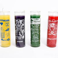 Bougie pilier en cire de soja, 7 jours de combustion, bougies votives religieuses pour la prière, couleur personnalisée, faites à la main, Noël, Pâques
