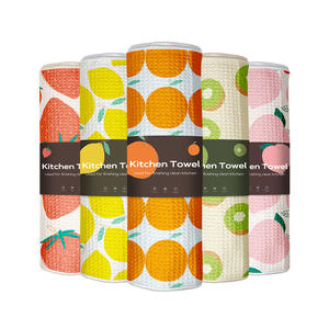 Serviettes de cuisine personnalisées en microfibre gaufrée rectangulaires, tampons à récurer en forme d'ananas, chiffon de nettoyage de cuisine, imprimé thé, serviettes de cuisine personnalisées - Product Image 1