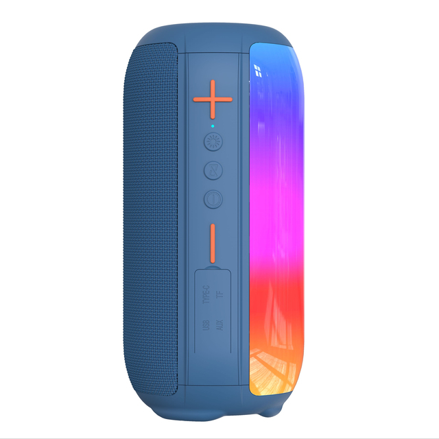 Portable Wireless Speaker with RGB Lights Battery-Powered Stereo Sound Voice Control for Home Theatre Parties & Outdoor Use