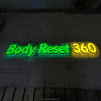 Enseigne LED personnalisée pour entreprise, signalétique LED extérieure, enseignes lumineuses LED, lettres en relief en acrylique 3D pour salon de beauté