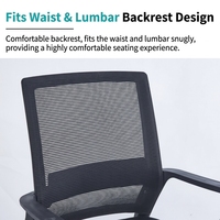 Chaise de bureau ergonomique pliable moderne en maille, confortable pour la maison et le bureau
