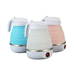 High Quality Tea Coffee Mini 110v/220v 0.6l Travel Collapsible Silicone Portable Electric Kettle