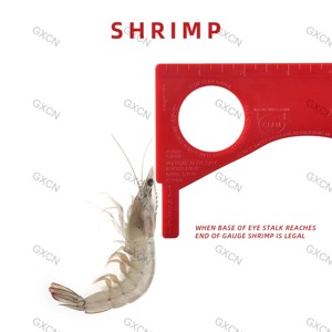 มาตรวัดปูพลาสติกสีแดงทนทานสำหรับการวัดกุ้งก้ามกรามและหอยหอยมีหลายฟังก์ชันสำหรับเทคนิคการตกปลาบิน - Product Image 3