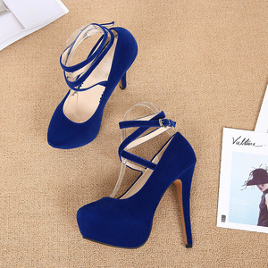 Women's 2026 Summer New Arrivals European American Style Fashionable Cross Strap Plus Size High <b>Heel</b> Shoes Nightclub Footwear - Product Image 6