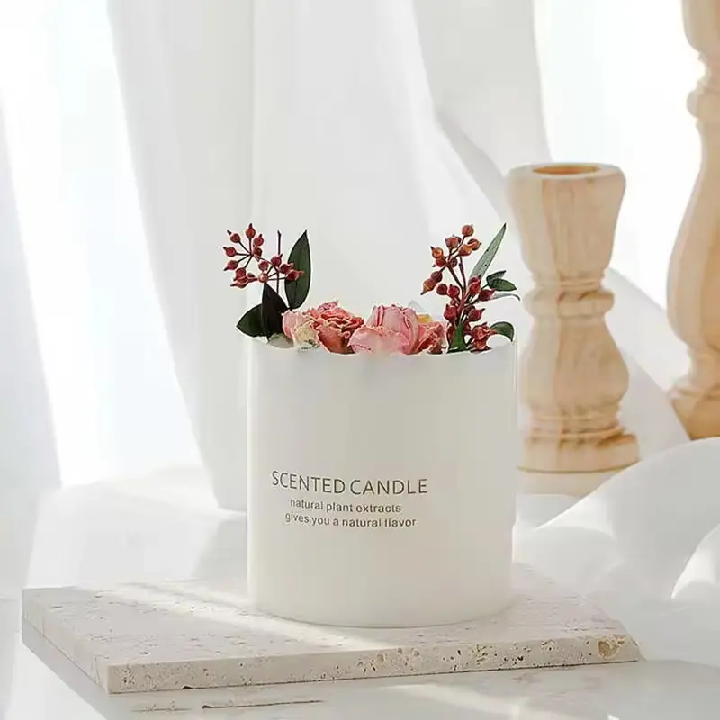 Aangepaste Logo Service Luxe Geurkaarsen Soja Was En Geurolie Aromatherapie Aroma Kaarsen Met Glazen Pot Blikken Geschenkdoos