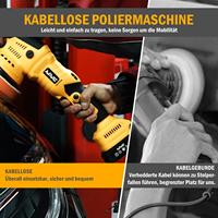 Machine de polissage et de cirage de voiture électrique allemande d'origine FLEX 110V 900W 150mm, 6 vitesses réglables, orbitale 8mm
