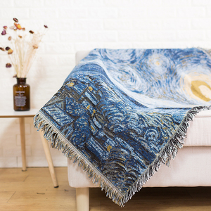 Coperta in cotone <span class=keywords><strong>Van</strong></span> <span class=keywords><strong>Gogh</strong></span> coperta per asciugamano in tessuto notturno cielo stellato - Product Image 4