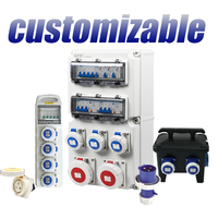 Boîte de distribution industrielle mobile personnalisable SFE, multiprise étanche multifonction portable, 12 prises