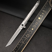 Outdoor Camping M390 Zakmes Magisch Veerpatroon Hoge Hardheid Roestvrijstalen Mes Draagbaar Fruitsnijder Vouwmes