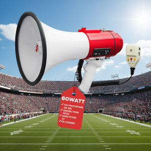 Mégaphone JL 60W avec sirène et enregistrement, poignée ergonomique pour entraîneurs et directeurs de football et de baseball 77SF - Product Image 2