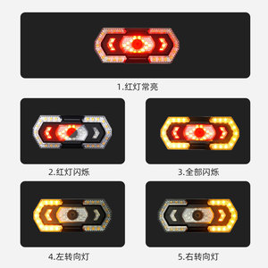 Luz Trasera para Bicicleta Jiuyue de 40 LED, Recargable por USB, con Control Remoto, Señal de Giro, Impermeable, con Bocina - Product Image 4