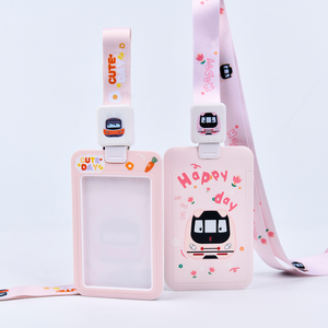 Custom Cartoon Polyester Lanyard Thermal Transfer Printing Id Card Badge Holder Lanyard